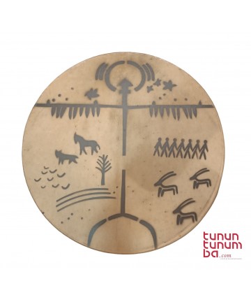 Tumtaka Shamanic drum - decorated deerskin - Tunable