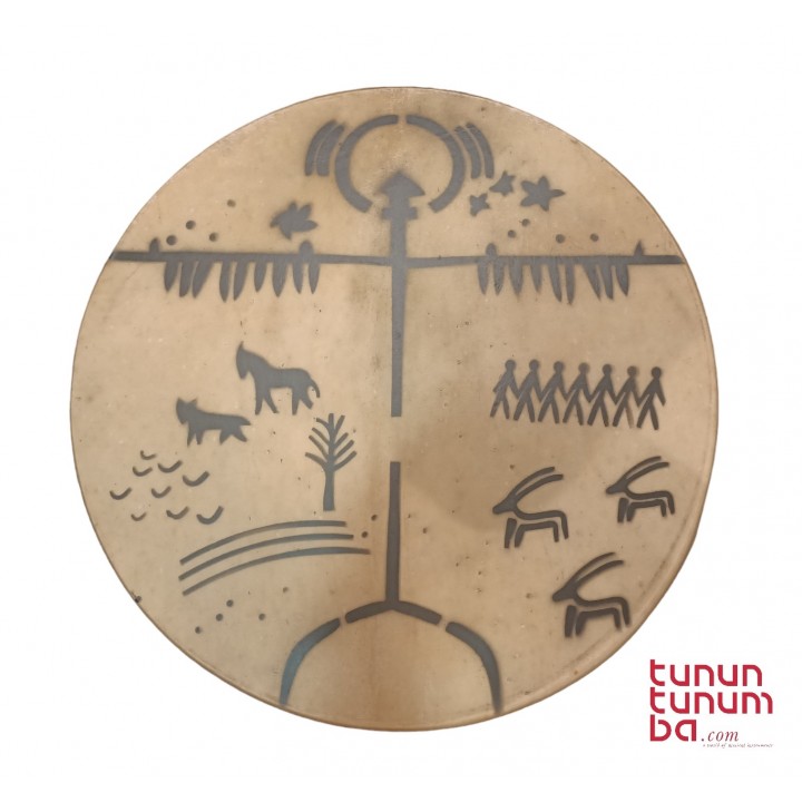 Tumtaka Shamanic drum - decorated deerskin