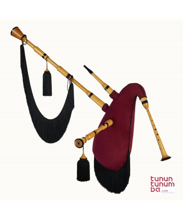 Galician bagpipe with two drones in G - Pequia wood finish