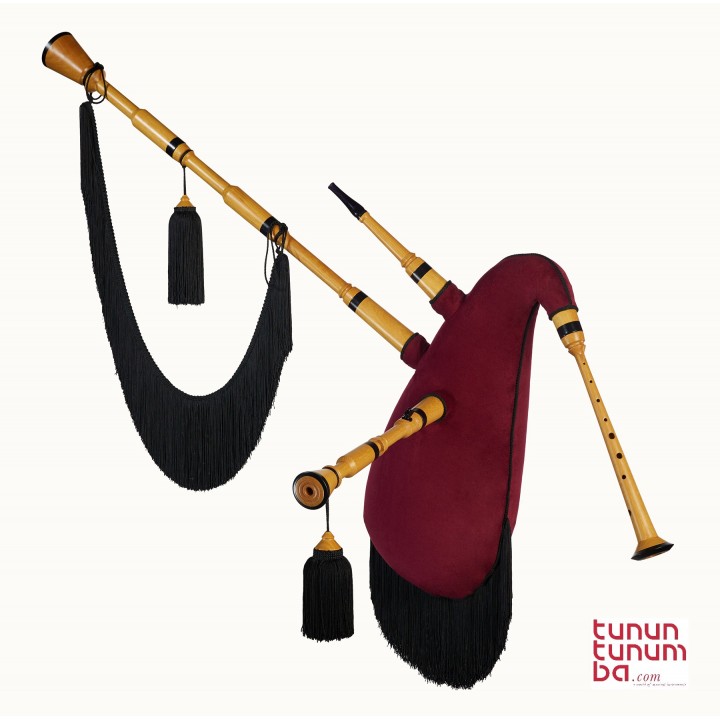 Galician bagpipe with two drones in G - Pequia wood finish