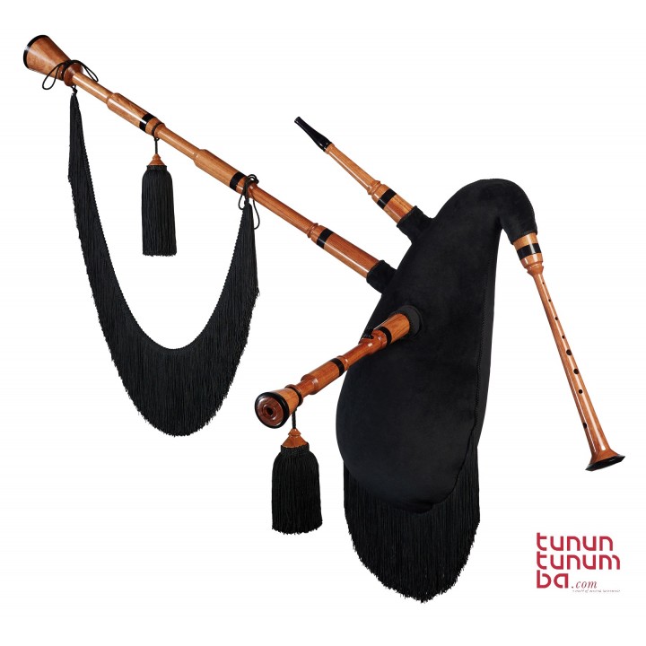 Galician bagpipe with two drones in C, D or Bb - Koa finish