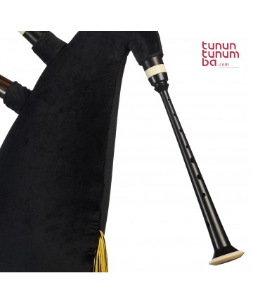 Standard Galician Bagpipes in C, D or Bb - Ebony finish - 4