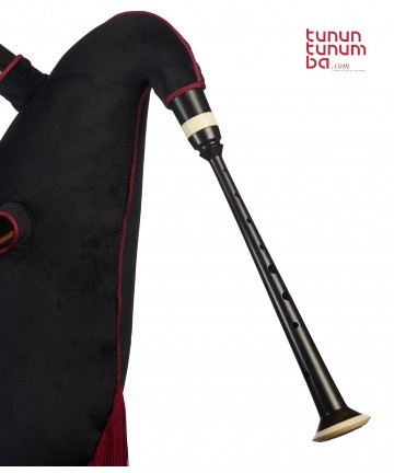 Galician bagpipe with two drones in G - Ebony finish - 5