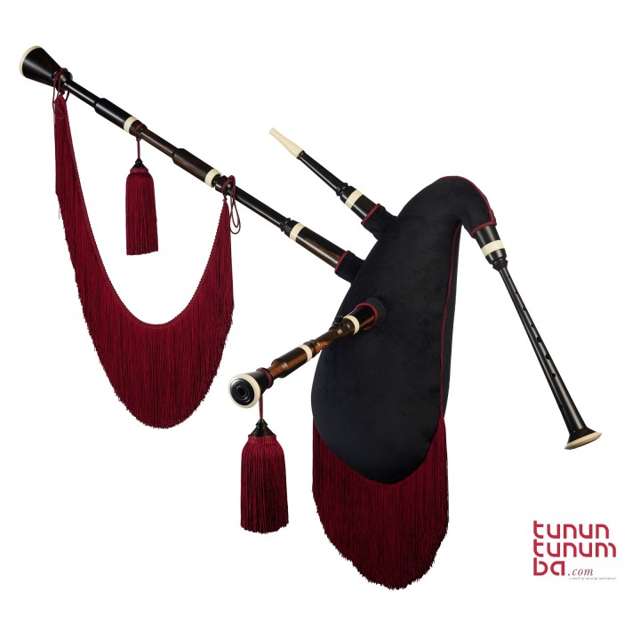 Galician bagpipe with two drones in A - Ebony finish