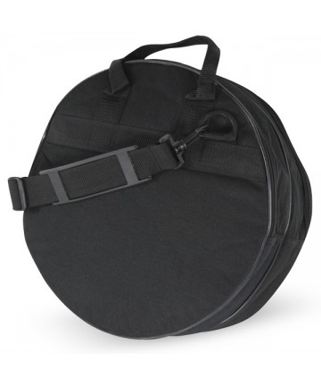 32x9cm Double Tambourine Bag with Strap con bandolera - Black