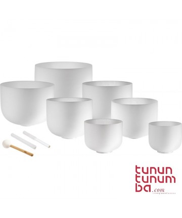7-piece Crystal Singing Bowl Chakra Set, C, D, E, F, G, A, B