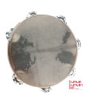 Traditional tambourine with 2 rows of jingles - 28cm - 2