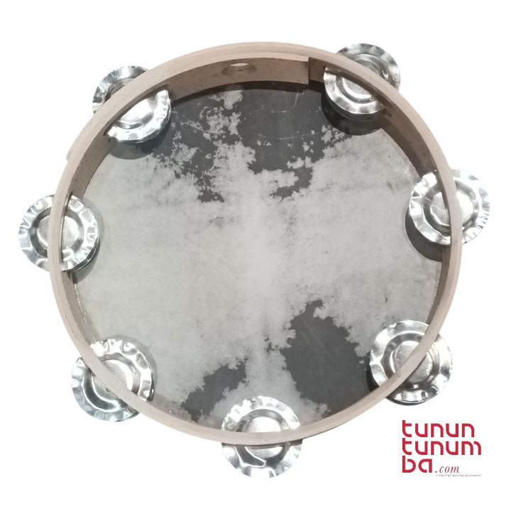 Pandereta tradicional 2 filas sonajas - 28cm