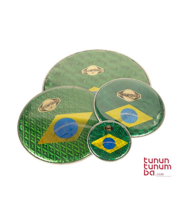 Parche de nylon Contemporánea - 6 Pulg. Bandera Brasil