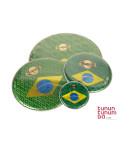 Parche de nylon Contemporánea - 6 Pulg. Bandera Brasil