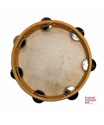 Traditional 25cms tambourine.-3