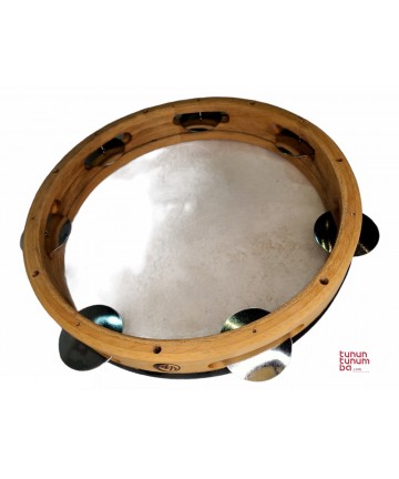 Pandereta tradicional afinable - 24cm diámetro-2