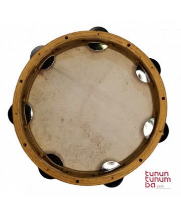 Pandereta tradicional afinable - 24cm diámetro-3