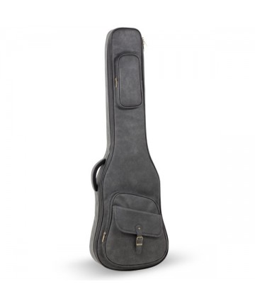 Electric bass guitar bag leatherette - 25mm - Grey