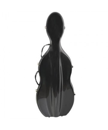 Cello Case 4/4 Fiber Glass Mod. 354 Backpack and Wheels- Black