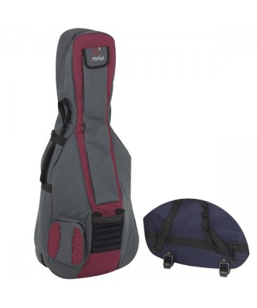Funda Violonchelo 4/4 Con Ruedas Mod. Lbs  - Gris/rojo