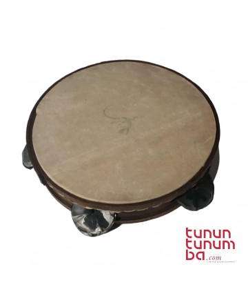 Rustic traditional tambourine 23.5cm