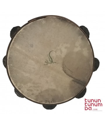 Traditional tambourine rustic finish 28.5cm