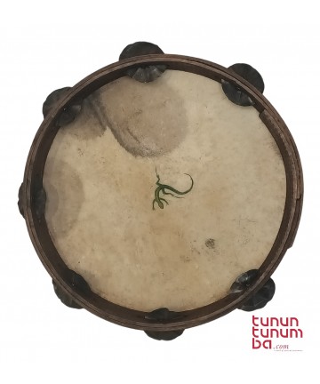 Traditional tambourine rustic finish 28.5cm - 2