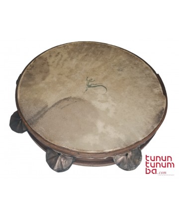 Traditional tambourine rustic finish 28.5cm - 3