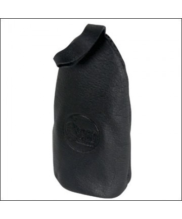 Tuba leather mouth bag with zipper Mod. 7332 - Black