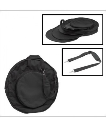 45 cms cymbals bag 5 partitions - Black