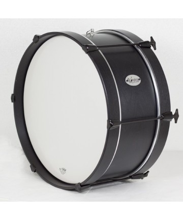Marching Bass Drum Charanga 45X18Cm Quadura Ref. 04101 (STRAP AND MALLET) - Gc0072 painted black